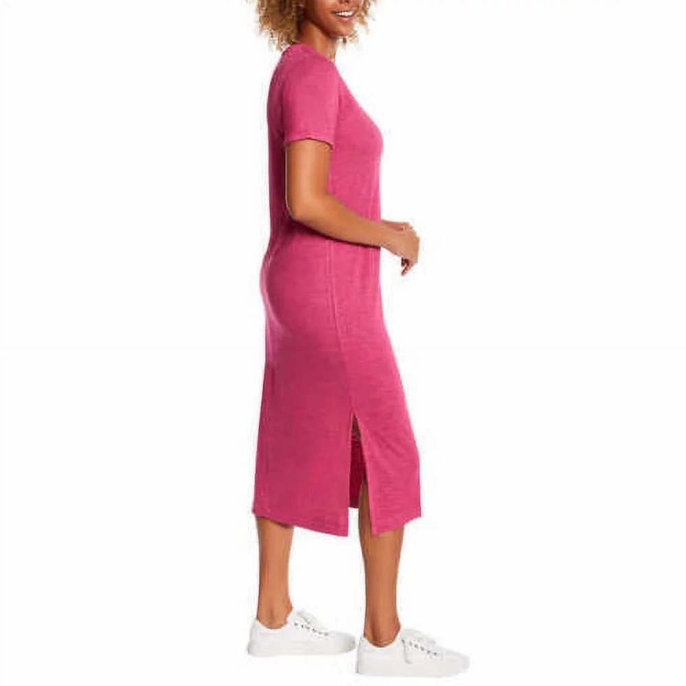 Jessica Simpson Pink Midi T Shirt Dress Size Large New With Tags